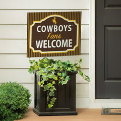 University of Wyoming Coroplast Yard Sign, "Fans Welcome"