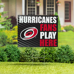 Carolina Hurricanes Coroplast Yard Sign "Fans Play Here"