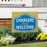 Los Angeles Chargers Coroplast Yard Sign, "Fans Welcome"