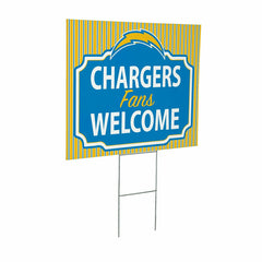 Los Angeles Chargers Coroplast Yard Sign, "Fans Welcome"