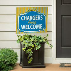 Los Angeles Chargers Coroplast Yard Sign, "Fans Welcome"