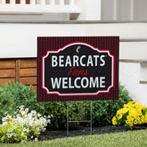 University of Cincinnati Coroplast Yard Sign, "Fans Welcome"