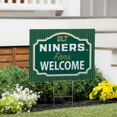 University of North Carolina/Charlotte Coroplast Yard Sign, "Fans Welc