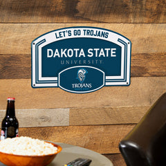 Dakota State University Fan Parking USA Stamped Steel Wall Sign, 7" x