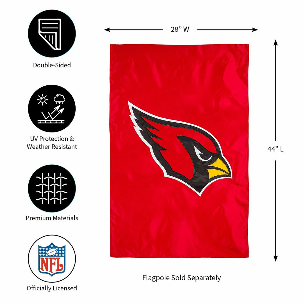 Applique Flag, Reg, Arizona Cardinals