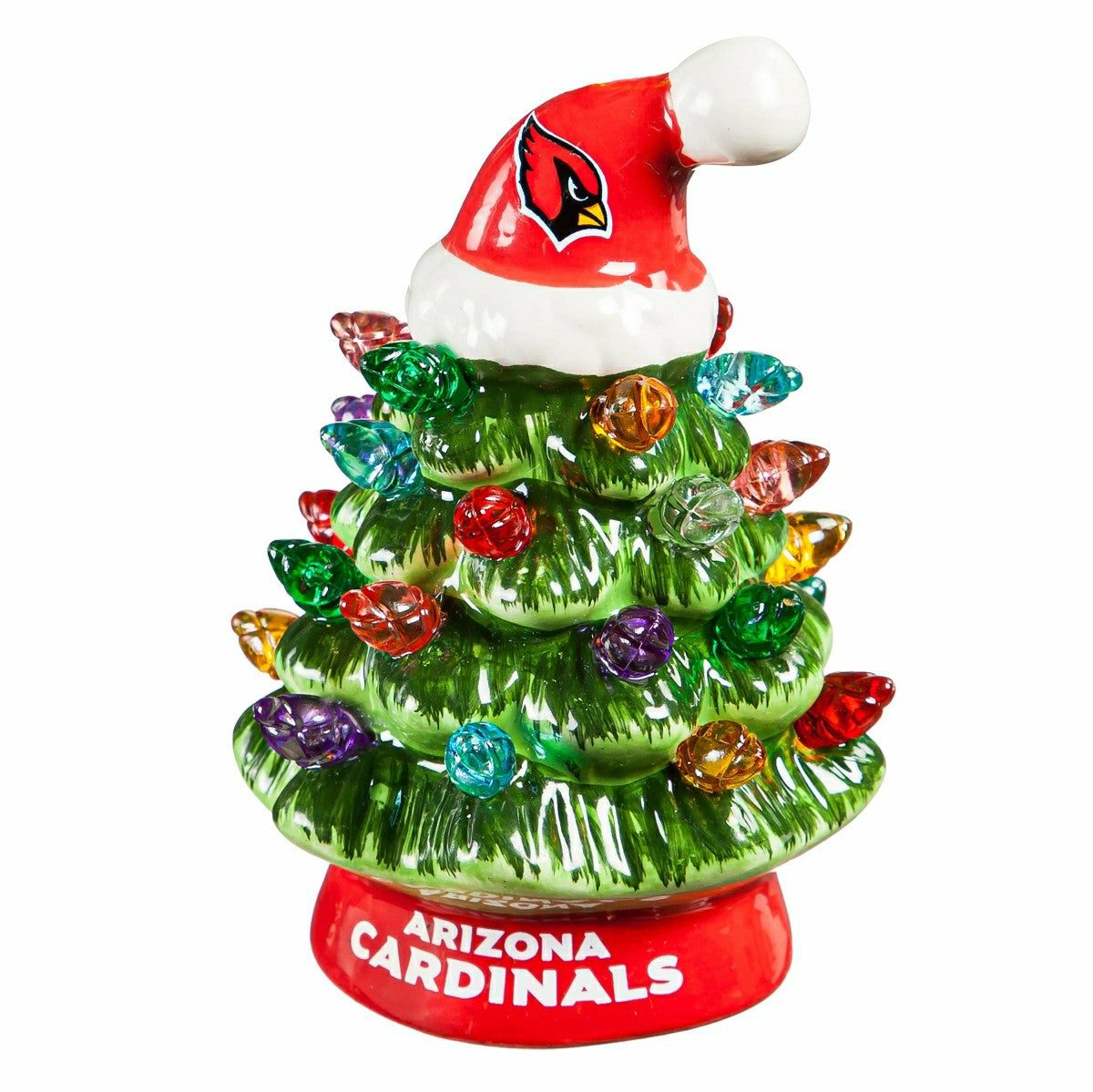 4" Mini LED Tabletop Christmas Tree, Set of 2, Arizona Cardinals