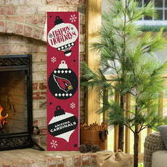 47" Double Sided Leaner, Arizona Cardinals, Christmas