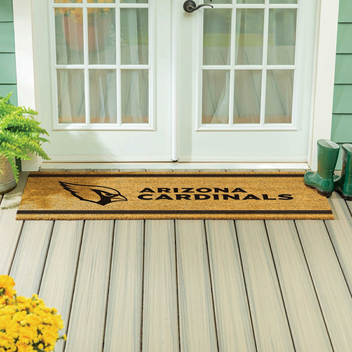 Arizona Cardinals Extra Large One Color Coir Mat, 60"x24"