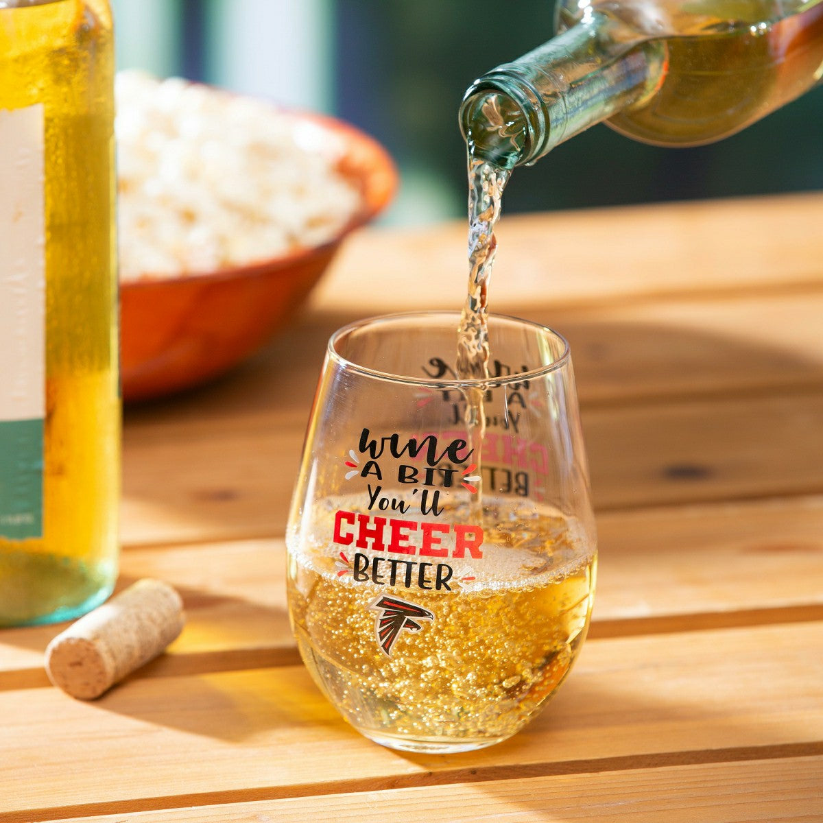 Atlanta Falcons, 17oz Boxed Stemless Wine