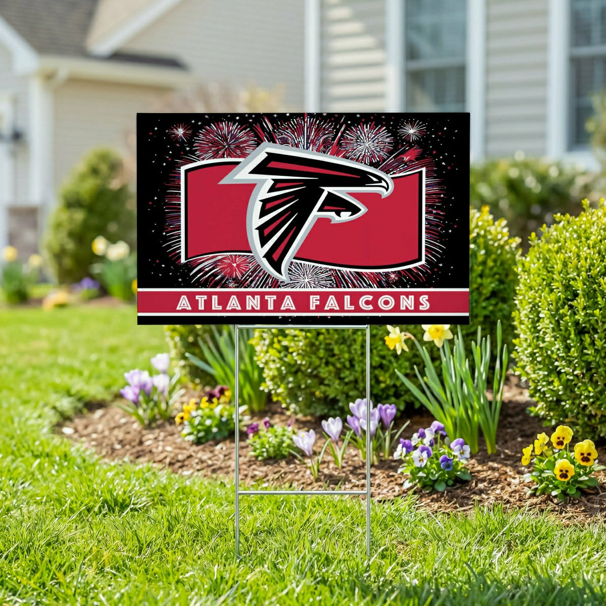 Atlanta Falcons Yard Sign, Patriotic