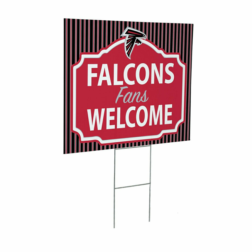 Atlanta Falcons Coroplast Yard Sign, "Fans Welcome"