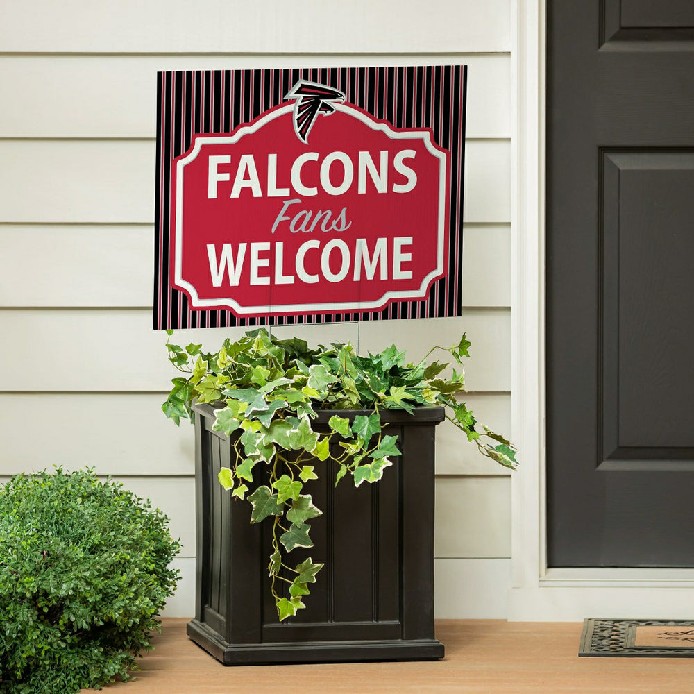 Atlanta Falcons Coroplast Yard Sign, "Fans Welcome"