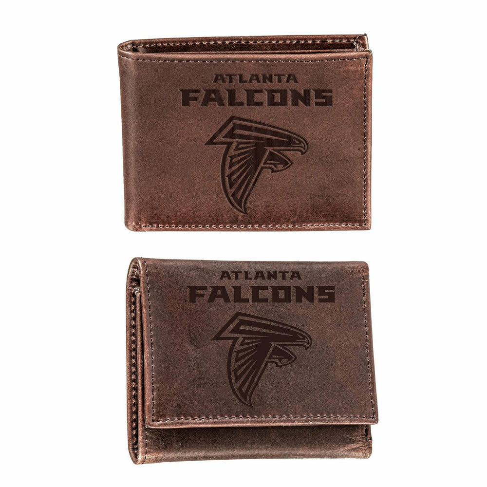 Atlanta Falcons, Bi-Fold and Tri-Fold Wallet Gift Set, Brown