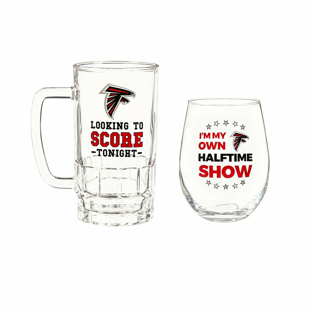 Atlanta Falcons, Stemless 17OZ Wine & Beer 16 OZ Gift Set