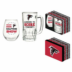 Atlanta Falcons, Stemless 17OZ Wine & Beer 16 OZ Gift Set