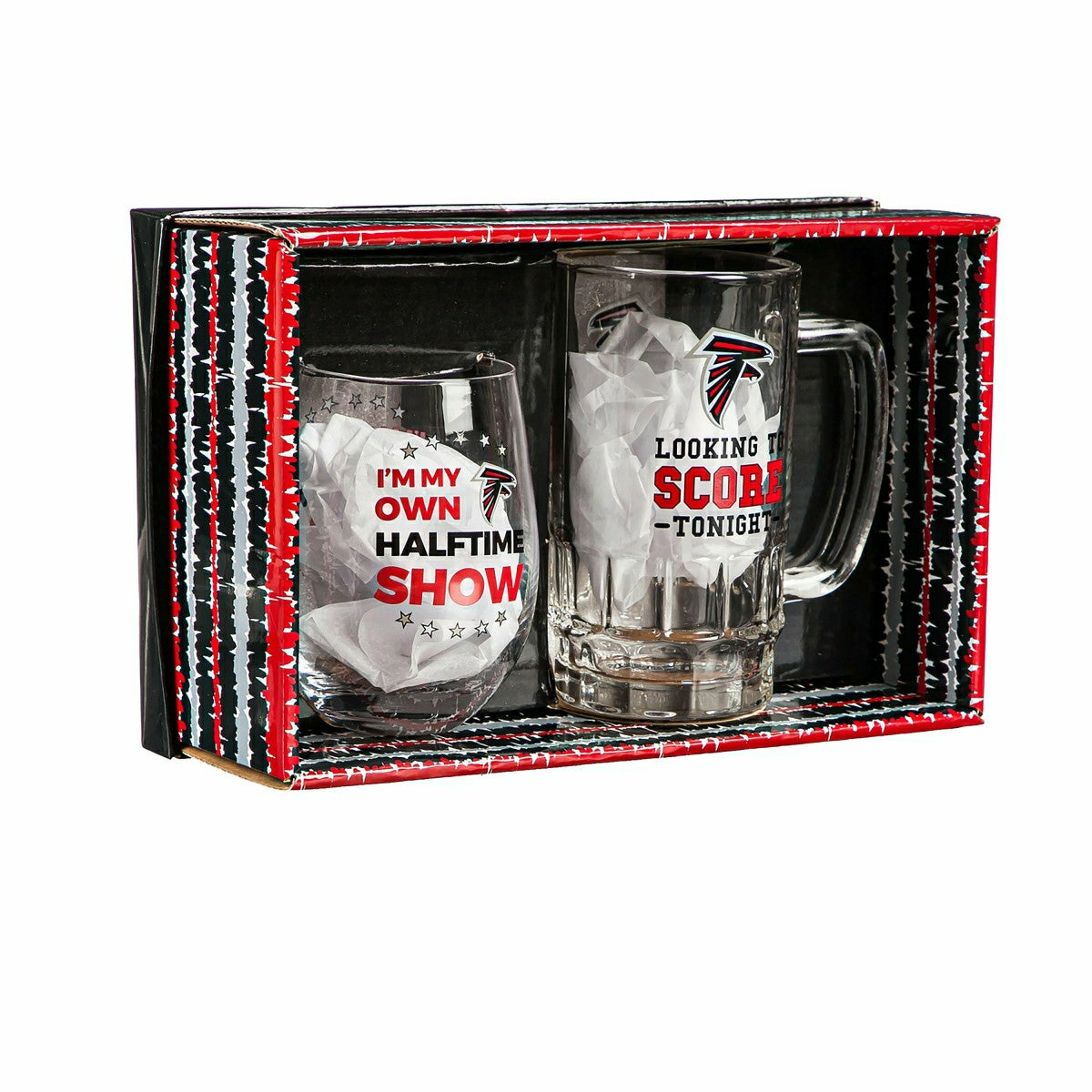 Atlanta Falcons, Stemless 17OZ Wine & Beer 16 OZ Gift Set