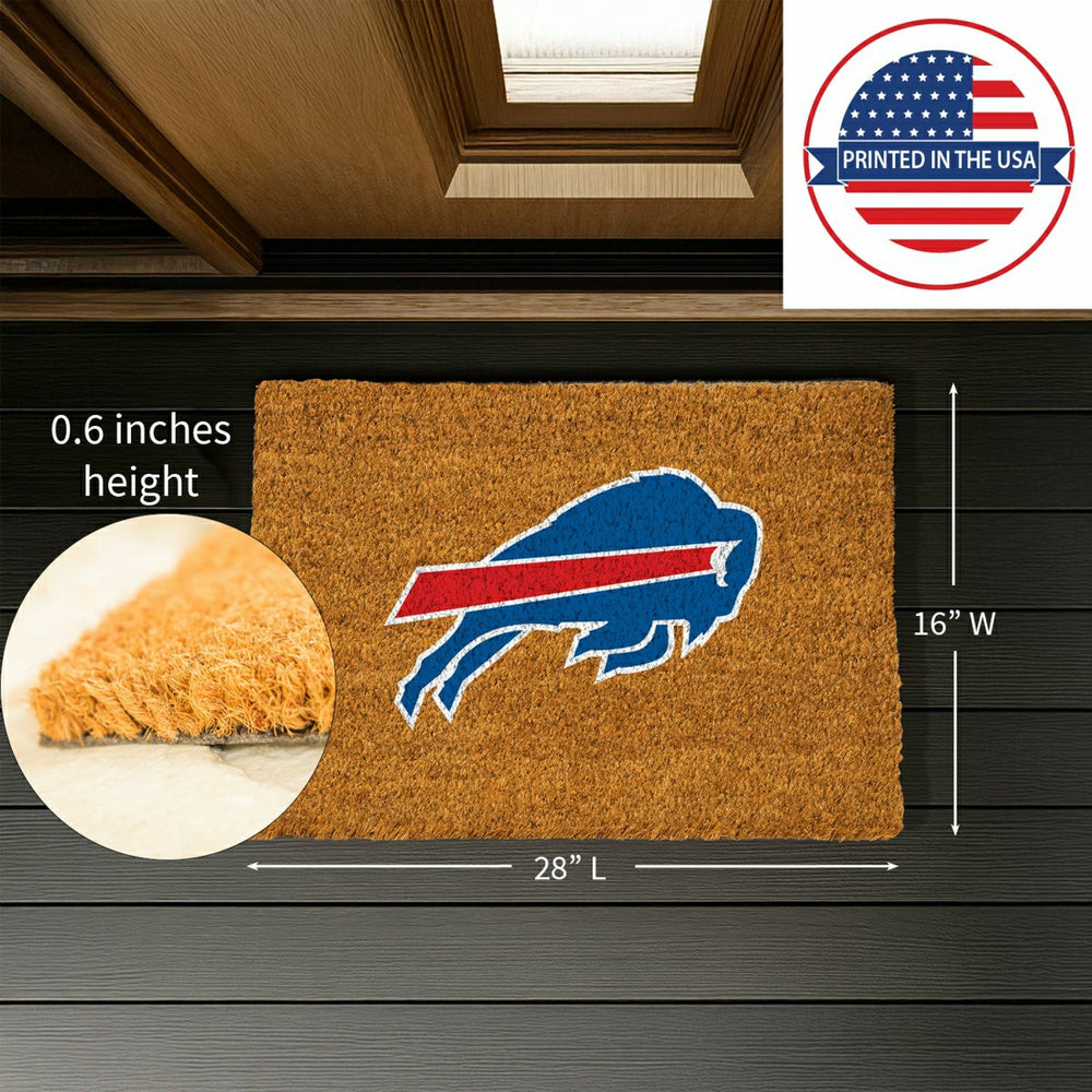 Coir Mat, 16"x28", Buffalo Bills