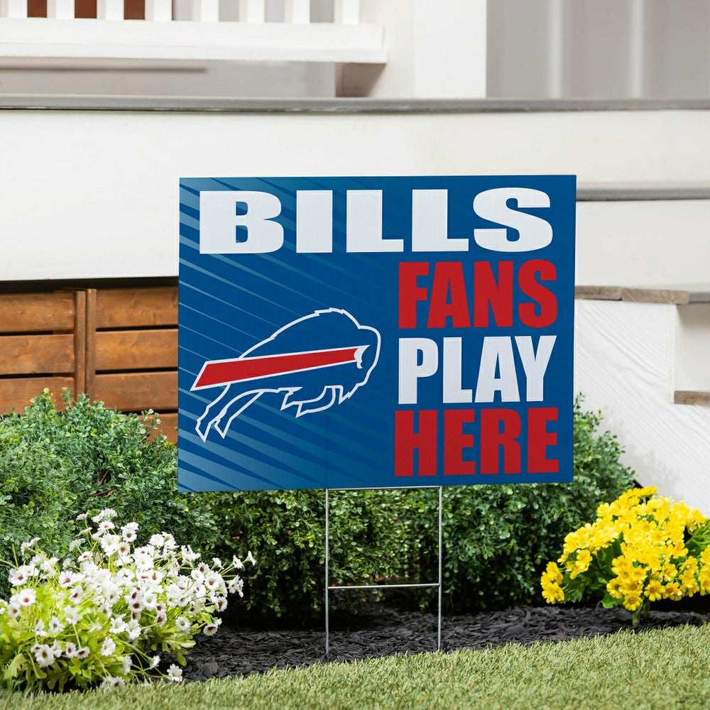 Buffalo Bills Coroplast Yard Sign "Fans Play Here"