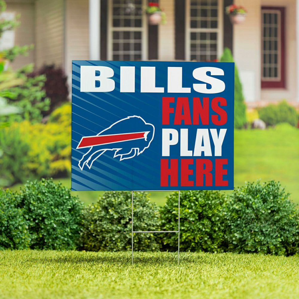 Buffalo Bills Coroplast Yard Sign "Fans Play Here"