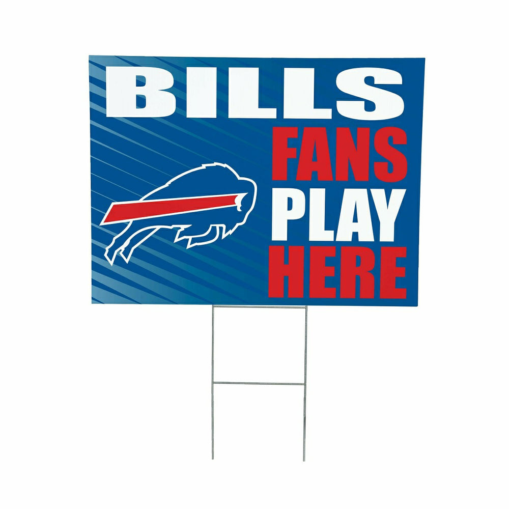 Buffalo Bills Coroplast Yard Sign "Fans Play Here"