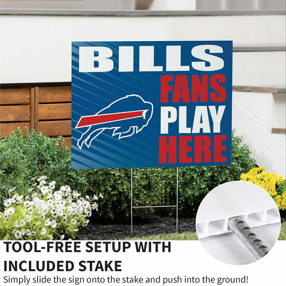 Buffalo Bills Coroplast Yard Sign "Fans Play Here"