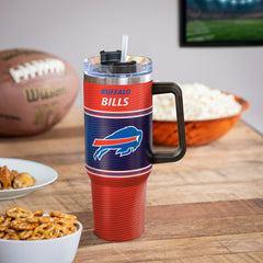 40oz Stainless Steel Canyon Cup w/ Straw, Buffalo Bills
