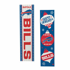 47" Double Sided Leaner, Buffalo Bills, Christmas