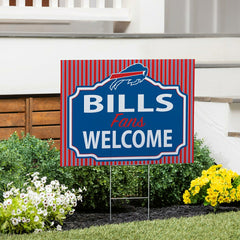 Buffalo Bills Coroplast Yard Sign, "Fans Welcome"