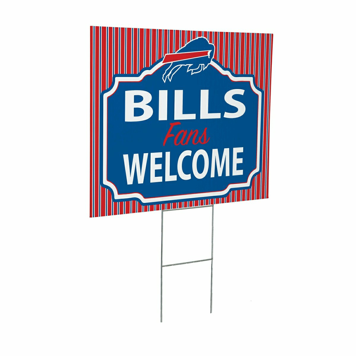 Buffalo Bills Coroplast Yard Sign, "Fans Welcome"