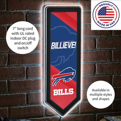 LED Wall Decor, Pennant, Buffalo Bills