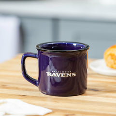 Baltimore Ravens Ceramic Camp Cup with Enamel Finish, 14oz