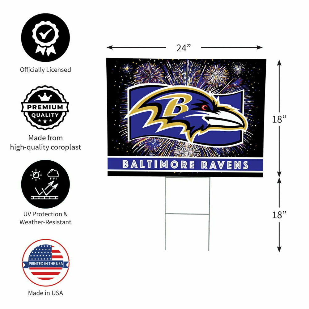 Baltimore Ravens Yard Sign, Patriotic