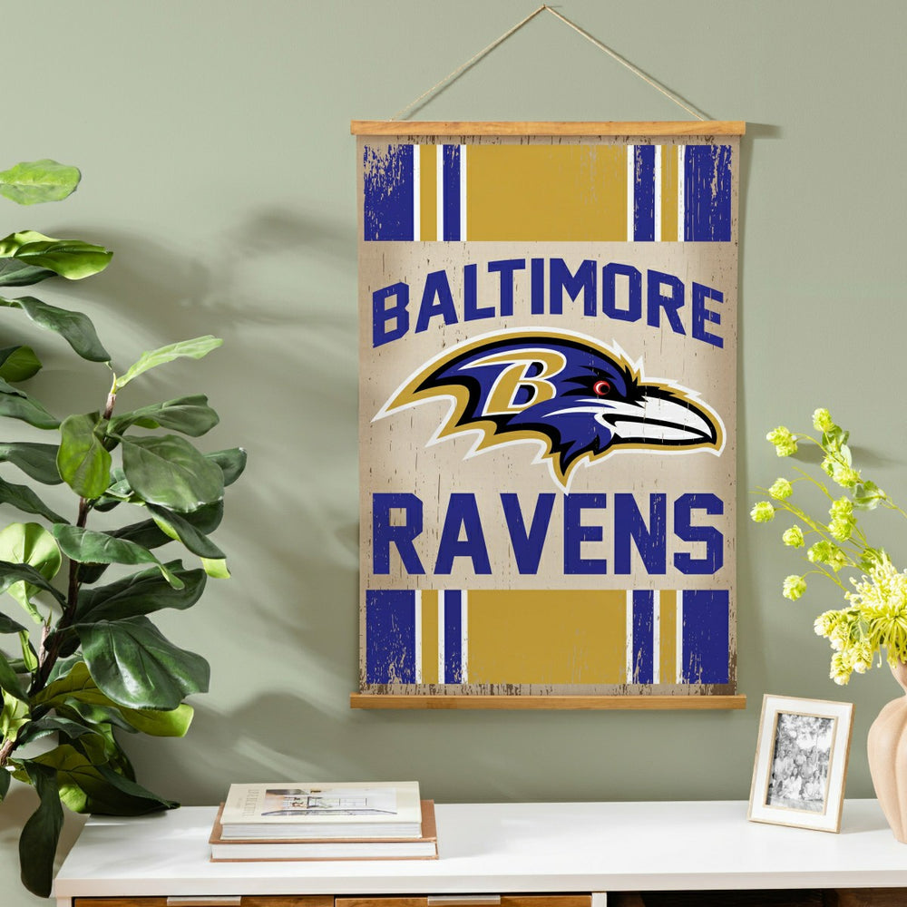 Baltimore Ravens, Canvas Wall Tapestry, Medium, 36x24