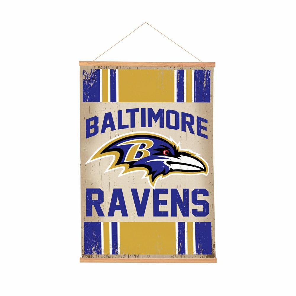 Baltimore Ravens, Canvas Wall Tapestry, Medium, 36x24