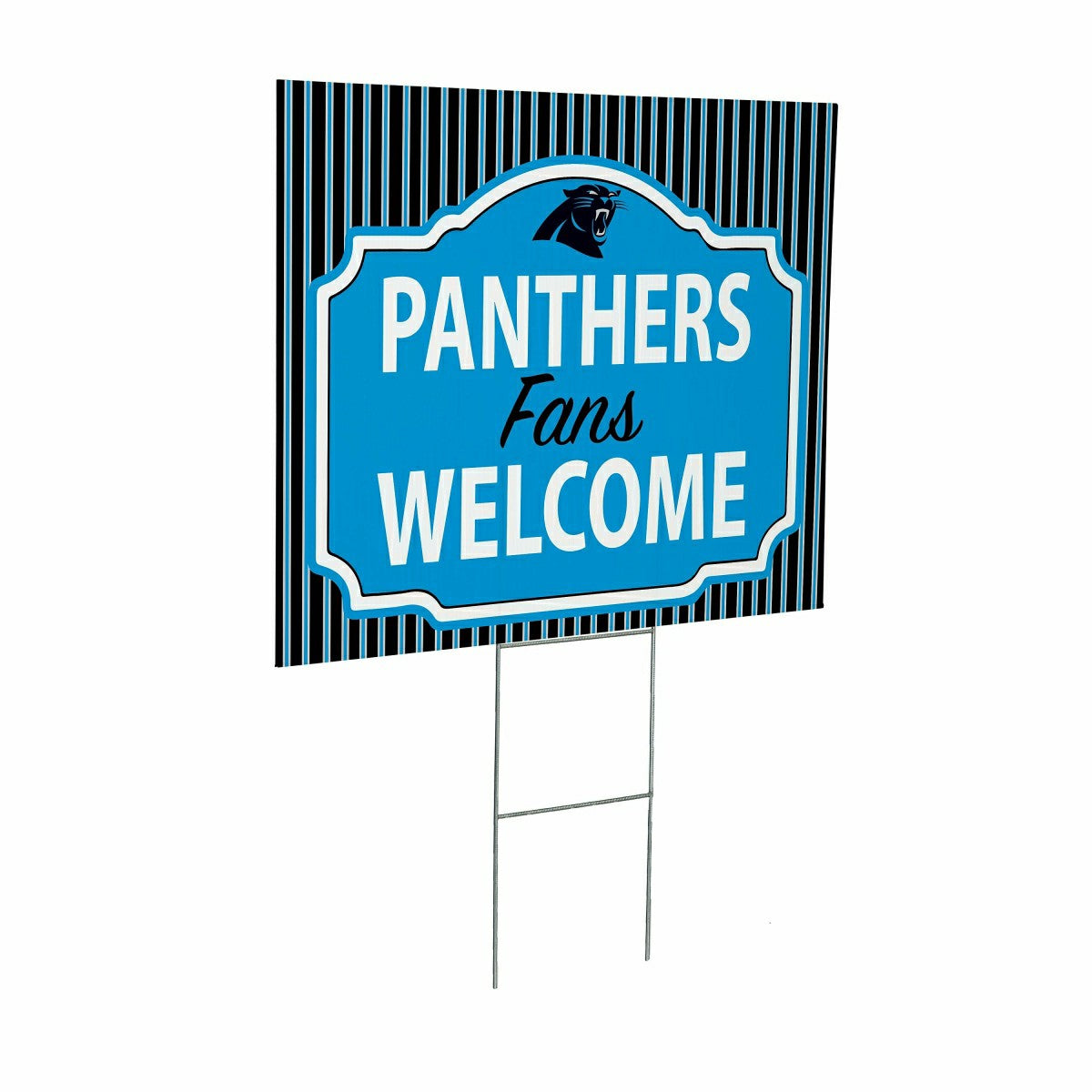 Carolina Panthers Coroplast Yard Sign, "Fans Welcome"