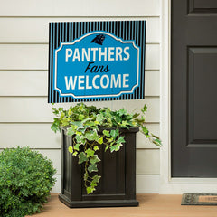 Carolina Panthers Coroplast Yard Sign, "Fans Welcome"