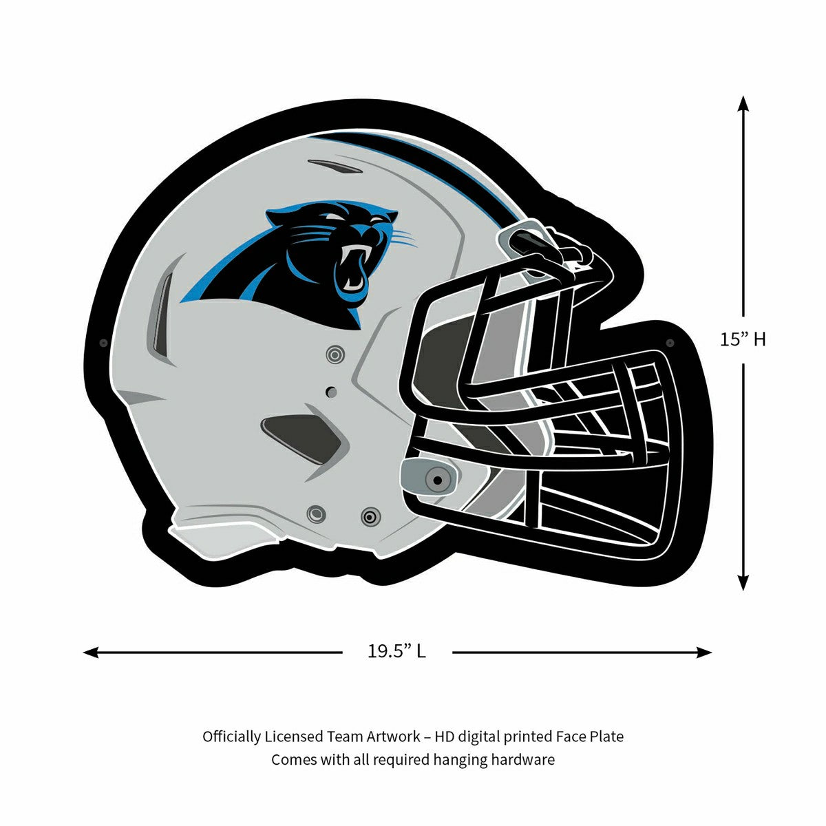 LED Wall Decor, Helmet, Carolina Panthers