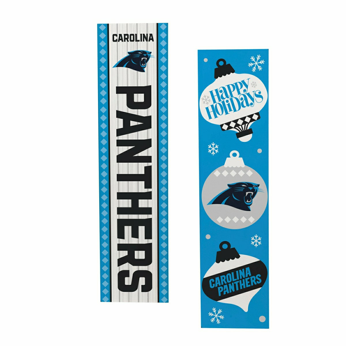 Carolina Panthers 47" Double Sided Leaner, Christmas