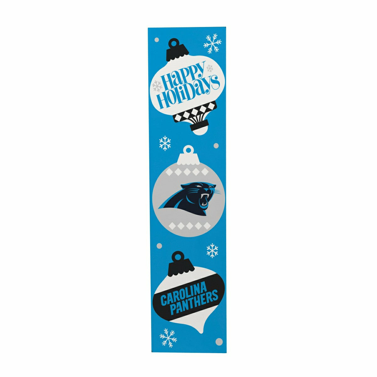 Carolina Panthers 47" Double Sided Leaner, Christmas