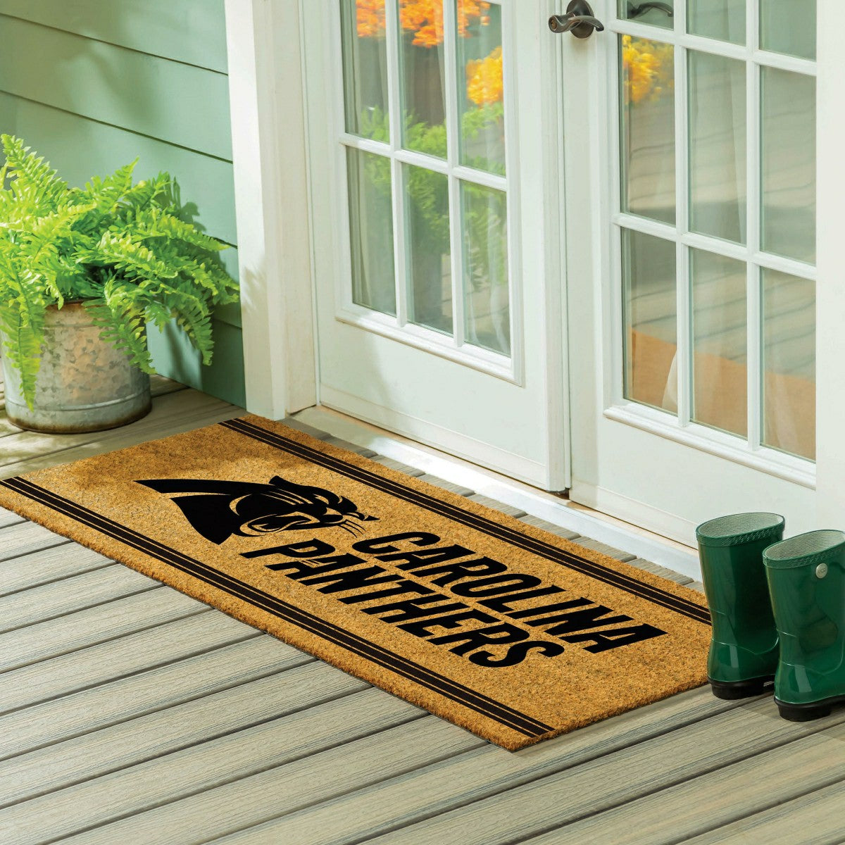 Carolina Panthers Extra Large One Color Coir Mat, 60"x24"