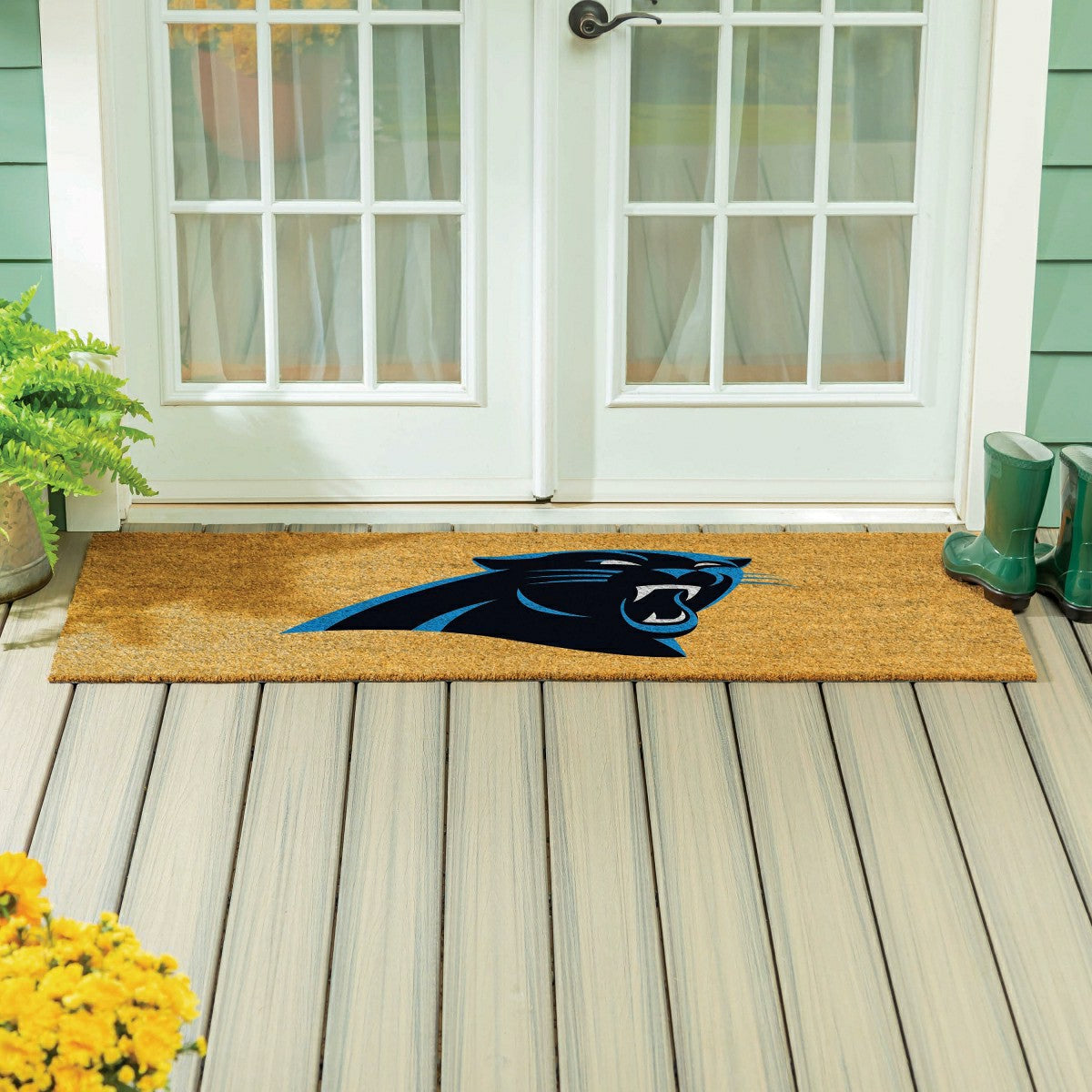Carolina Panthers Extra Large Full Color Coir Mat, 60"x24"
