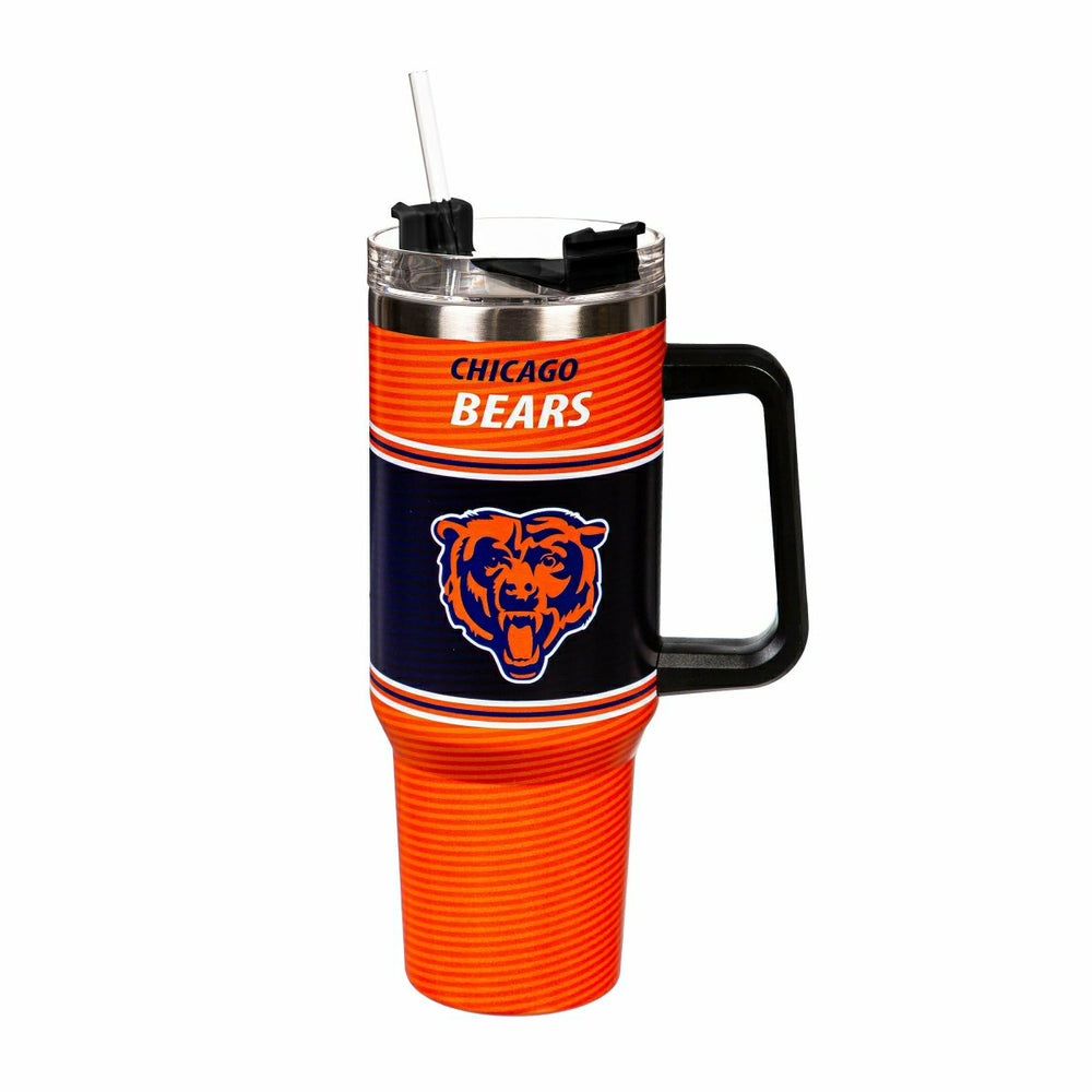 40oz Stainless Steel Canyon Cup w/ Straw, Chicago Bears