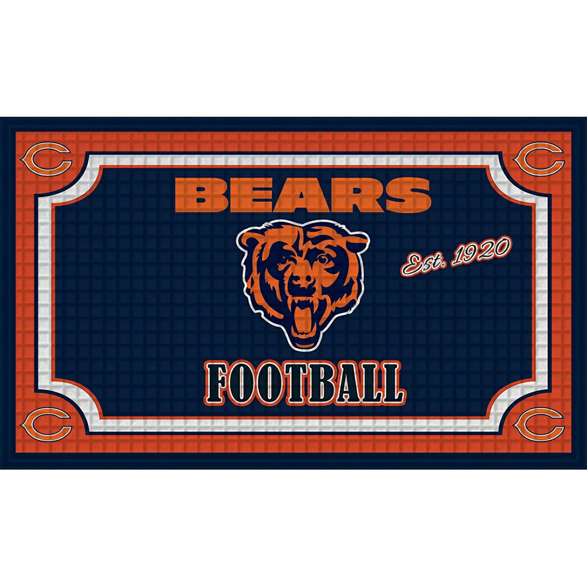 Indoor/Outdoor Embossed Team Spirit Door Mat, Bears