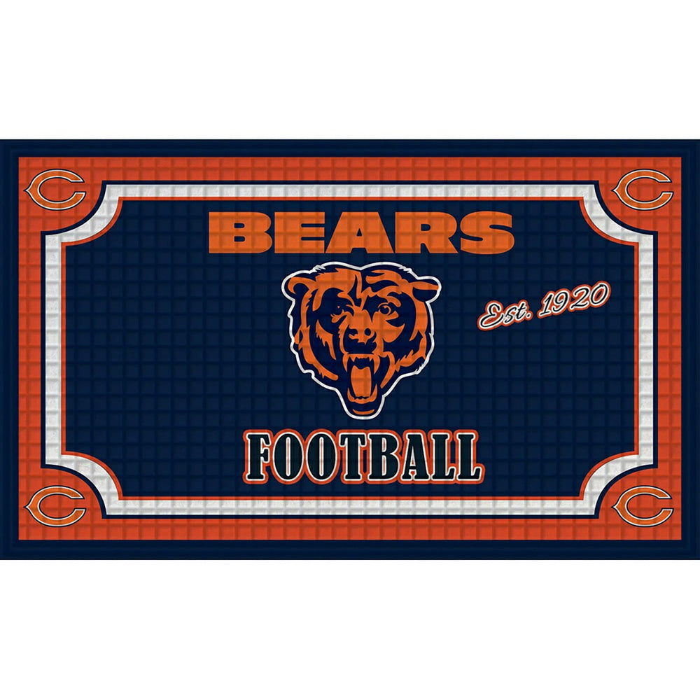 Indoor/Outdoor Embossed Team Spirit Door Mat, Bears