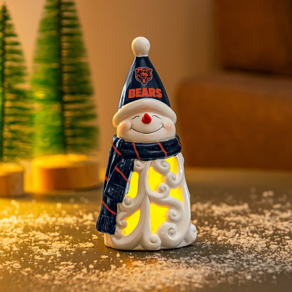 Chicago Bears Snowman LED Statuary, 8"