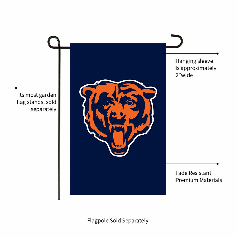 Chicago Bears Applique Garden Flag