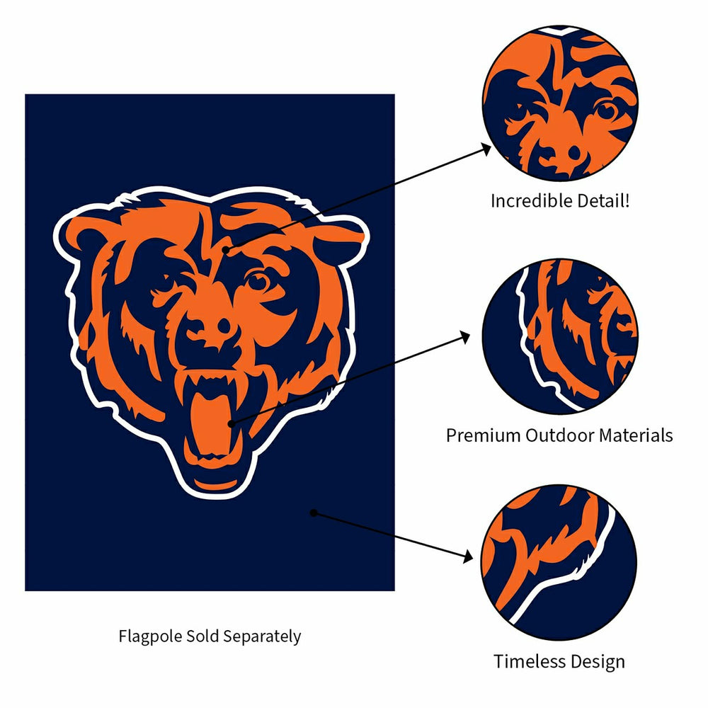 Chicago Bears Applique Garden Flag
