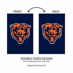 Chicago Bears Applique House Flag