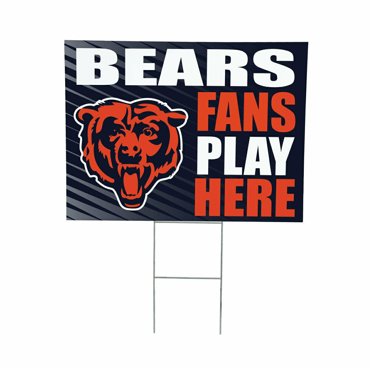Chicago Bears Coroplast Yard Sign "Fans Play Here"