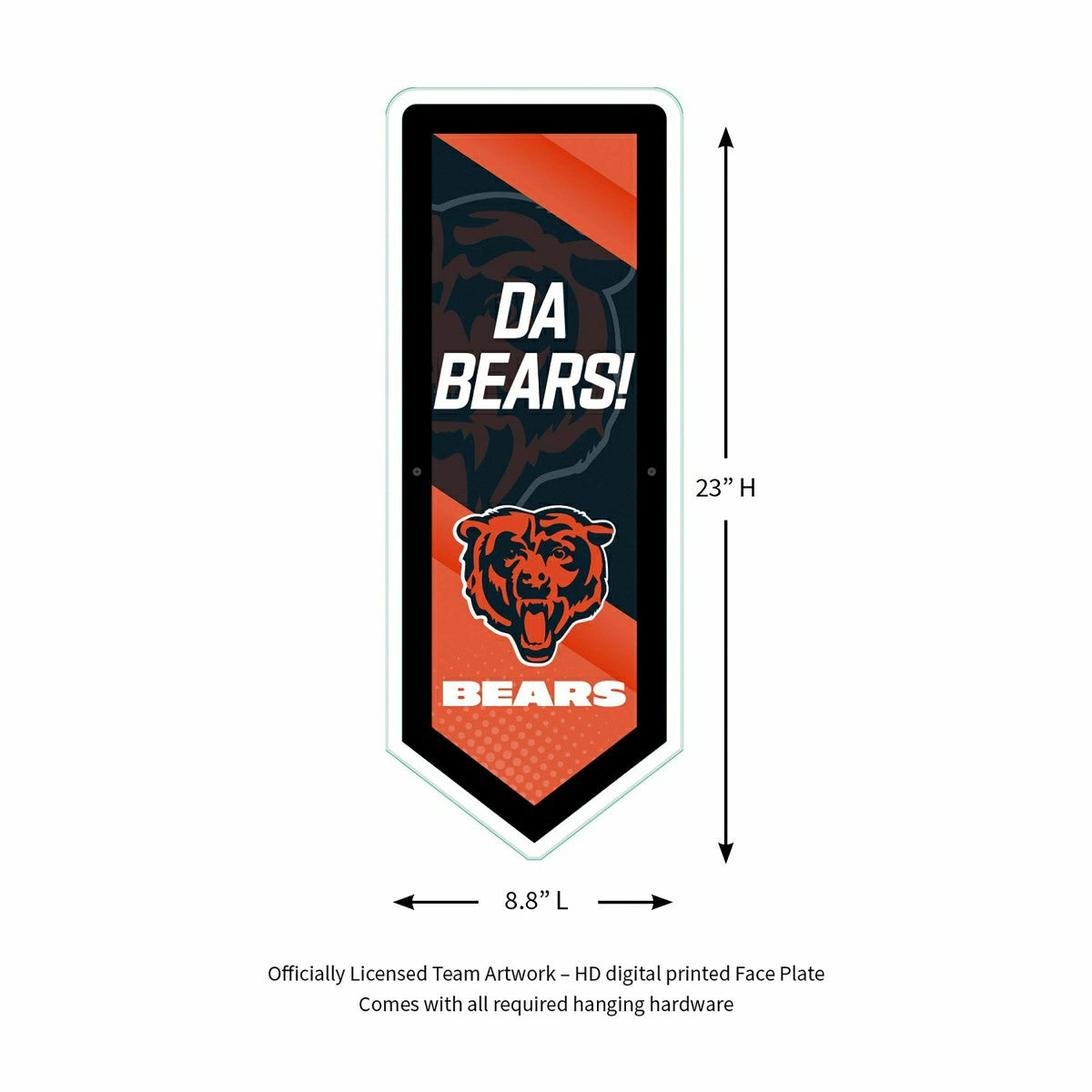 LED Wall Decor, Pennant, Chicago Bears